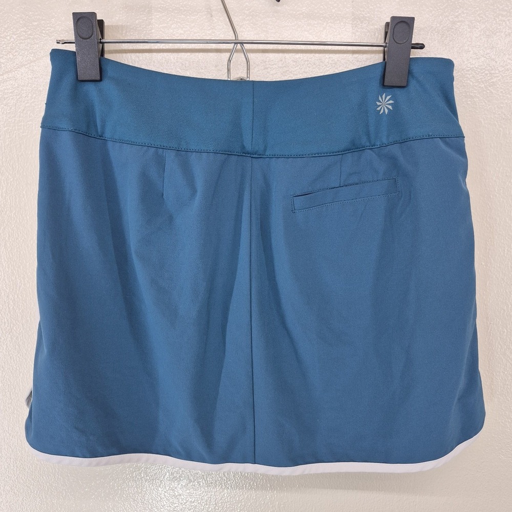Athleta Swift Athletic Skort Skirt Womens 6 Teal White Floral Y2K Sporty - Picture 2 of 8